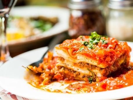 Large plate of lasagna