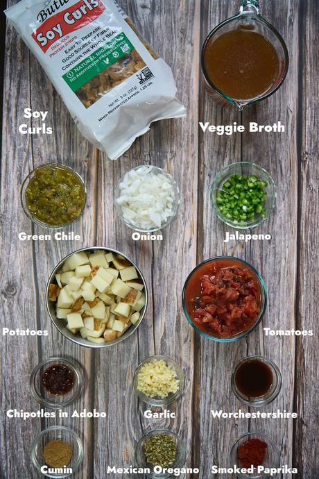 ingredients needed to make vegan picadillo or mexican hash