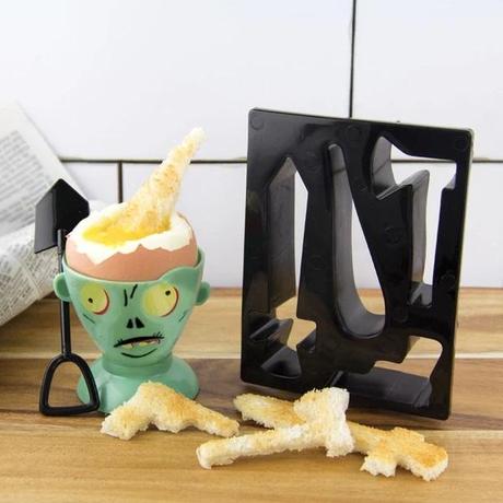 Zombie Egg Cup and Toast Cutter Set