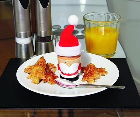 Santa Egg Cup and Toast Cutter Set