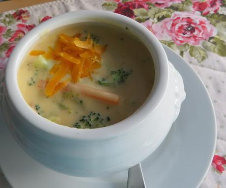 Broccoli Cheese Soup, small batch