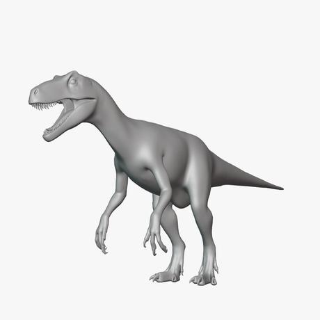 3D Fukuiraptor Basemesh Low Poly model