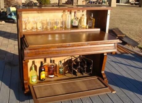 Piano Turned into drinks cabinet