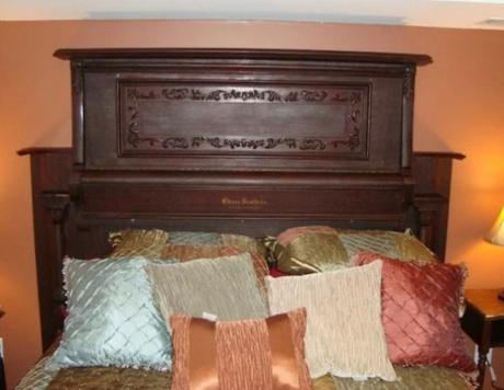 Piano Turned into bed Headboard