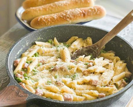 One Pot Ham & Penne Skillet Recipe