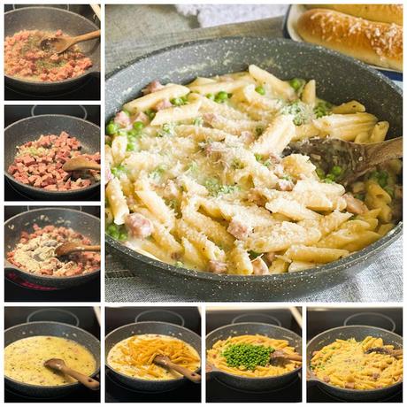 How to Make One Pot Ham & Penne Skillet