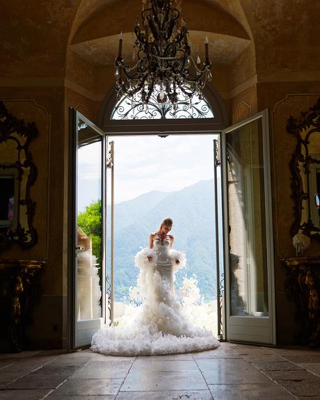 angelina and vladyslavs wedding photo of the bride near the window