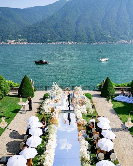 angelina and vladyslavs wedding ceremony panoramic view lake