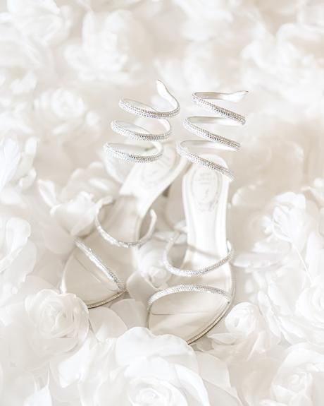 angelina and vladyslavs wedding bridal silver shoes