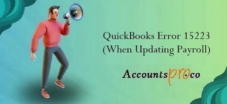 QuickBooks Error 15223 QuickBooks Error 15223