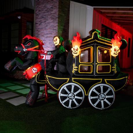 25 Best Halloween Inflatables to Buy in 2024 Long Carriage Halloween Inflatable with Build-in LEDs
