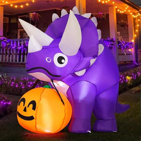 25 Best Halloween Inflatables to Buy in 2024 Yard Dinosaur with Pumpkin Inflatable