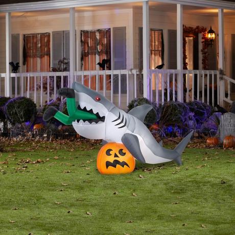 25 Best Halloween Inflatables to Buy in 2024 Shark Eating Man Inflatable