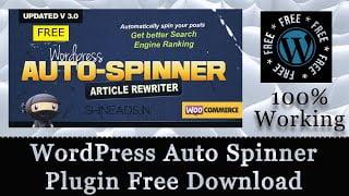 WP Auto Spinner Plugin Free Download v3.22.0(Activated)