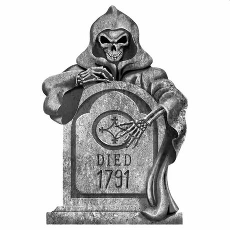 Halloween Reaper Styrofoam Tombstone