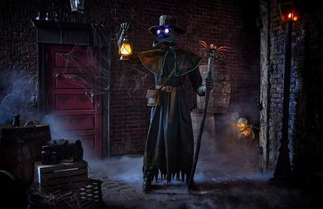 7 ft. Animated LED Plague Doctor