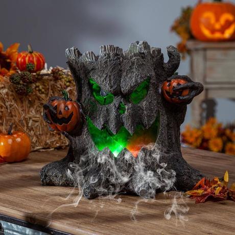 L Electric Smoking Haunted Tree Stump