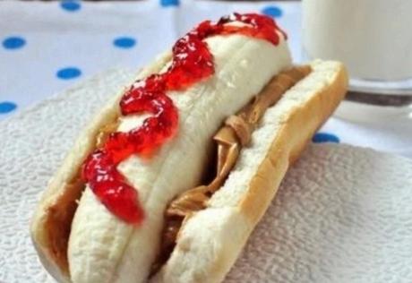 Peanut Butter And Banana Hot Dog