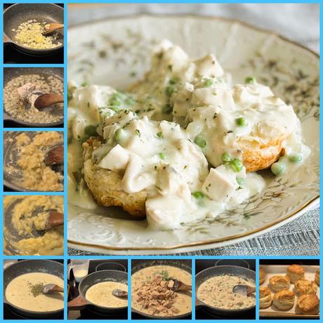 How to make creamed chicken & biscuits