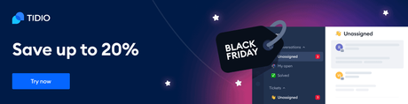 Tidio Black Friday Deals 2024: 20% Off on All Annual Plans