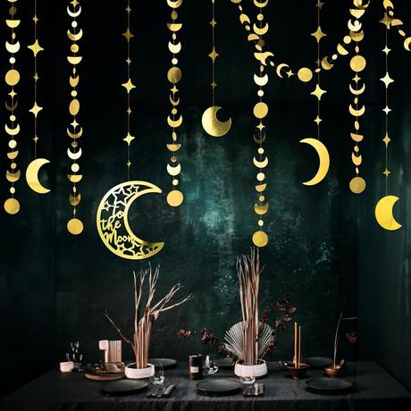 Bohemian Star Moon Garland for Halloween