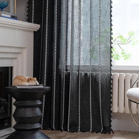 Boho Window Curtain for Halloween