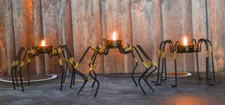 Spider Tealight Candle Holder for Halloween 2023