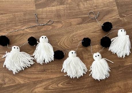 Orange Macrame Pumpkin Table Decor for Halloween 2023