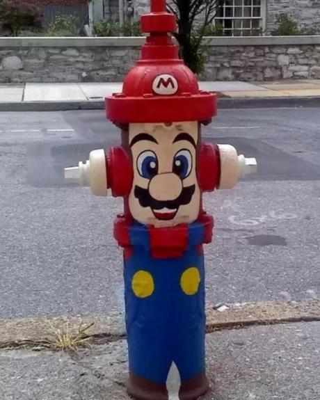 Art attacked fire hydrant: Super Mario theme