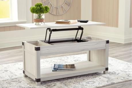 Ezra Lift Top 4 Legs Coffee Table with Storage
