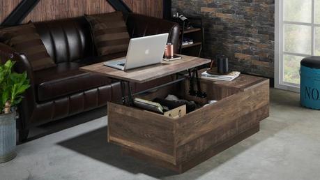Colten Lift Top Block Coffee Table with Storage