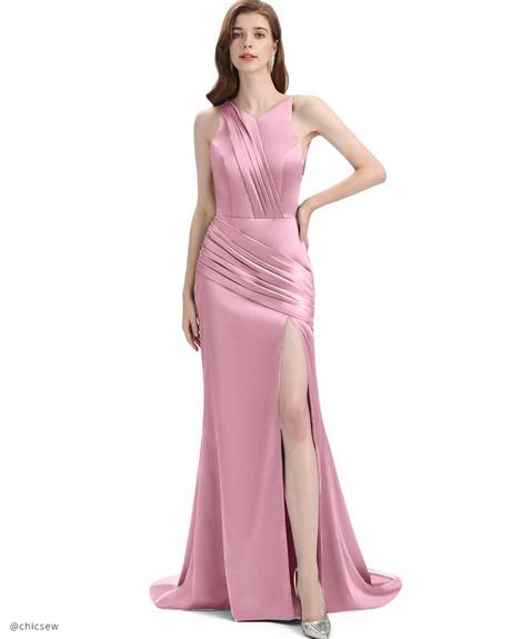 bridesmaid dresses ideas from chicsew Mermaid Side Slit Dusty Rose Bridesmaid Dresses