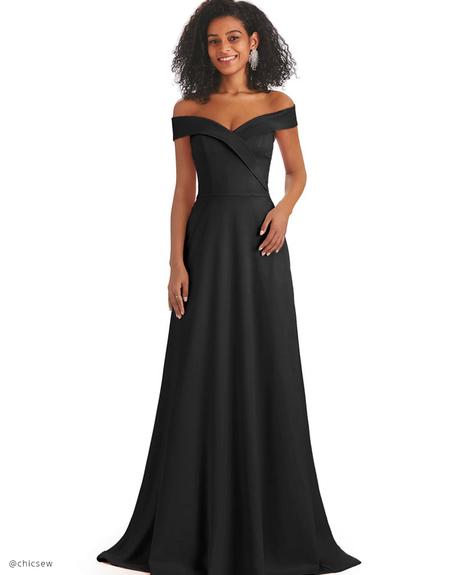 bridesmaid dresses ideas from chicsew A Line Black Bridesmaid Dresses