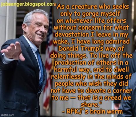 RFKJ's Brain Worm Endorses Trump (SATIRE)