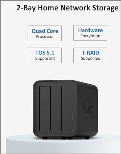 TerraMaster F2-212 physical dimensions