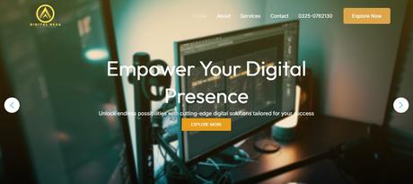 Web Interface of Digital Nexa Digital Marketing Agency