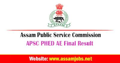 APSC PHED AE Final Result 2024 | Check Official PDF List