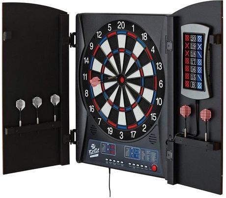 Fat Cat Mercury Electronic Dartboard Built In Cabinet Doors