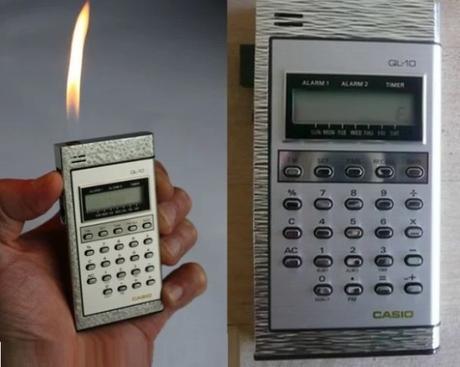 Calculator that is also a lighter