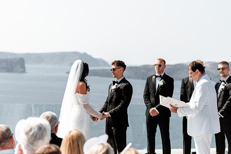 Elegant wedding in Santorini with pretty details  | Hannah & Nick