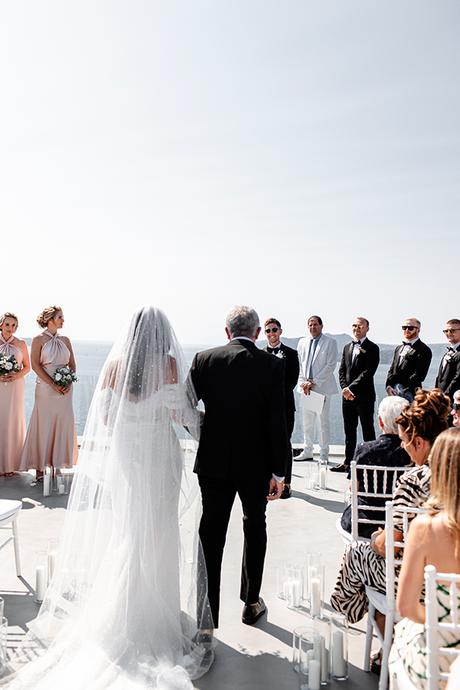 Elegant wedding in Santorini with pretty details  | Hannah & Nick