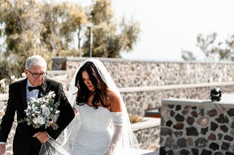 Elegant wedding in Santorini with pretty details  | Hannah & Nick