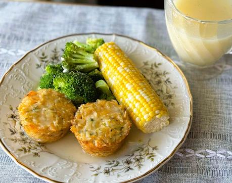 Tuna Rice Muffins with a Butter Lemon Sauce