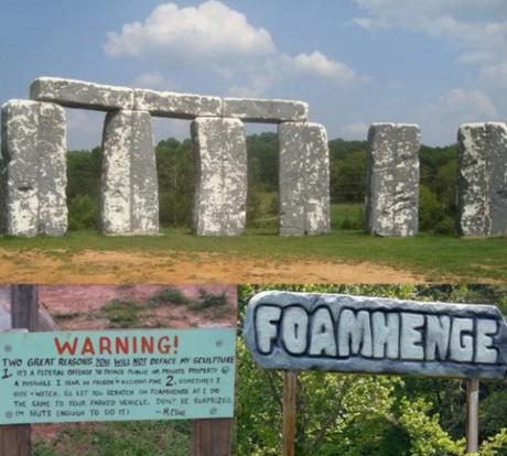 Stonehenge replica made of foam