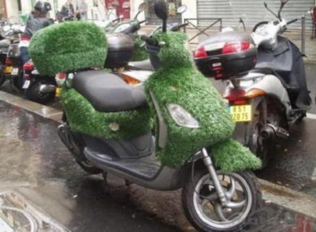 Piaggio Fly Covered in Grass