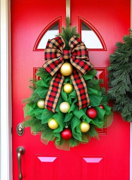 Is a pre-lit Christmas tree wreath for the front door the ultimate holiday convenience?