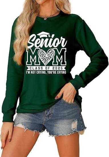 Senior Mom 2025 Long Sleeve Graphic Tee