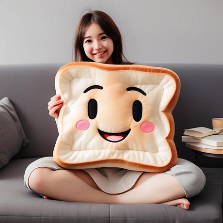 Is a stuffed plush toast sofa pillow the cutest way to add comfort to your couch?