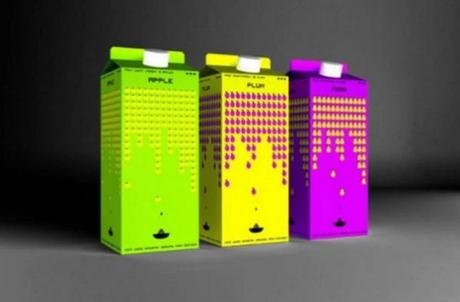 Space Invaders juice cartoons