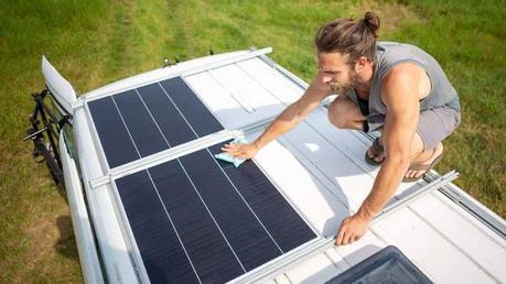 Cleaning RV Solar Panels